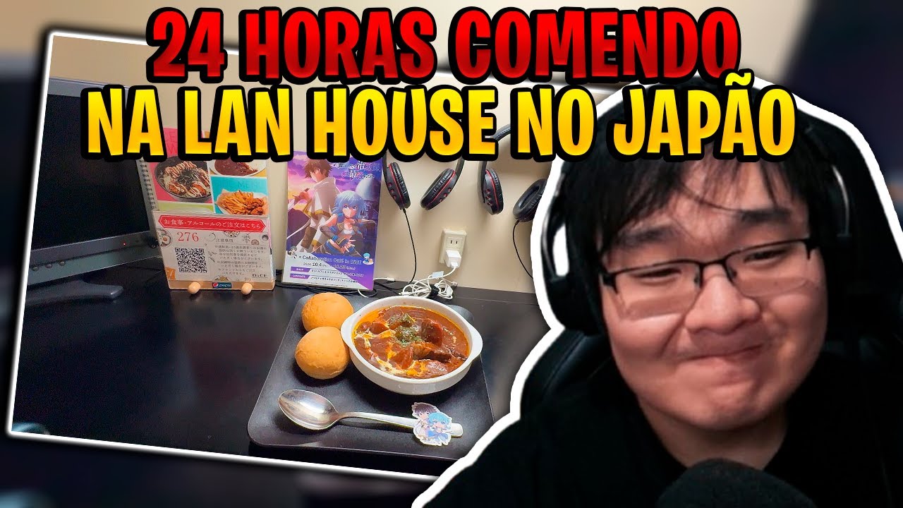 COMENDO 24 Horas EM UMA LAN HOUSE NO JAPÃO (DancingBacons) | Tiba Reage