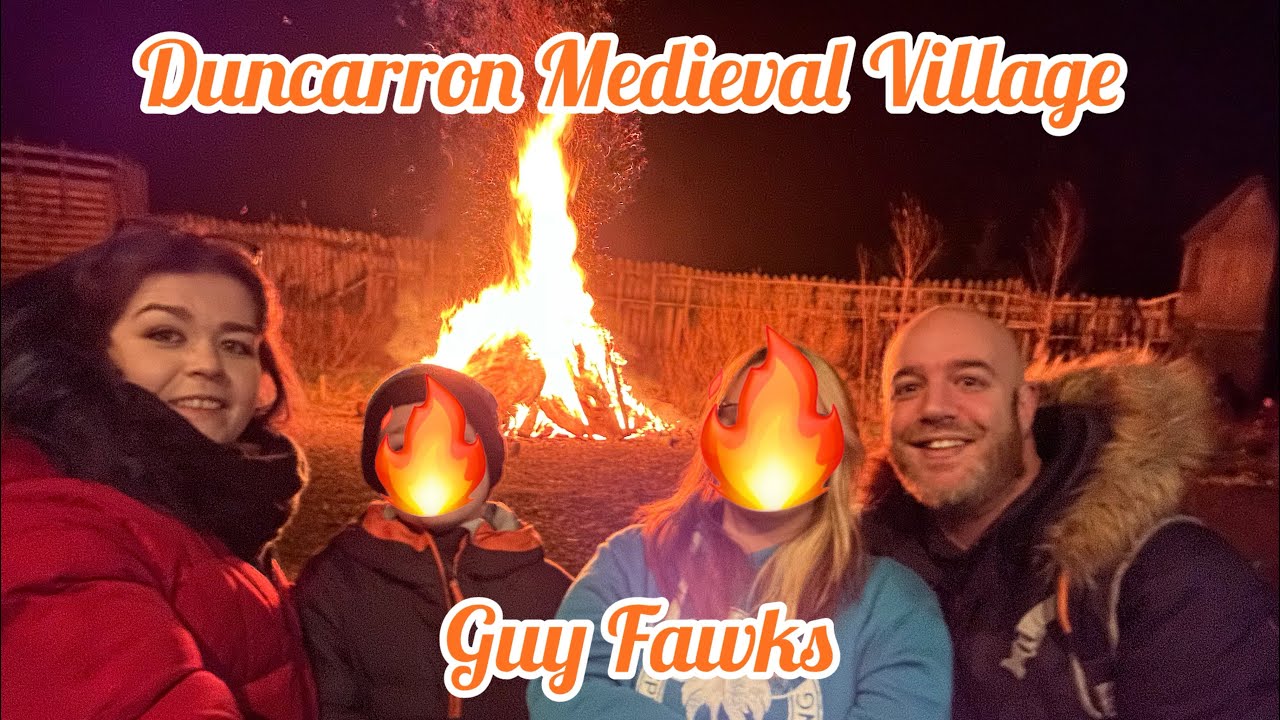 Guy Fawks Celebrations in a Medieval Village