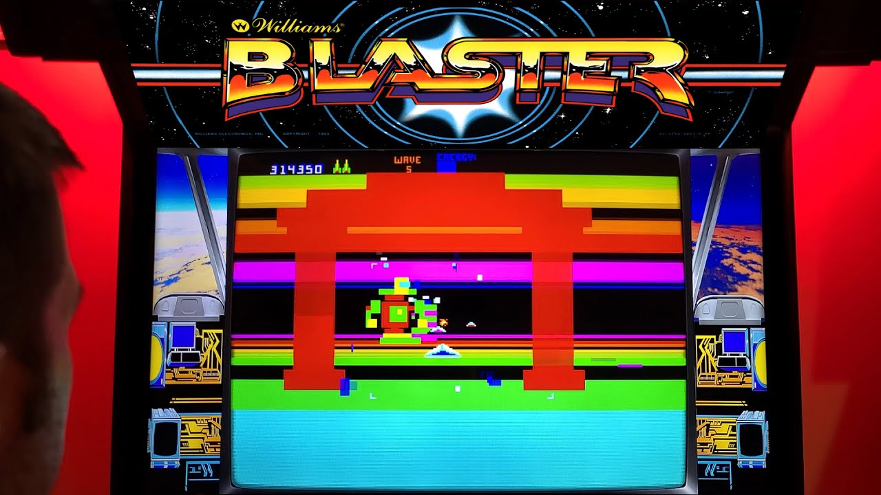 Blaster Arcade Cabinet MAME Gameplay w/ Hypermarquee