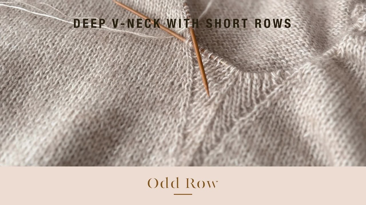 Deep v-neck with short rows - English