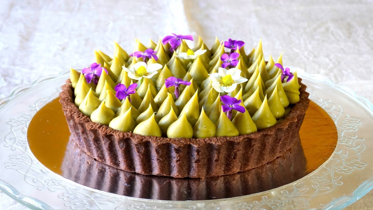Crostata al pistacchio e caramello salato - Pistachio and salted caramel Tart |ASMR| cakeshare