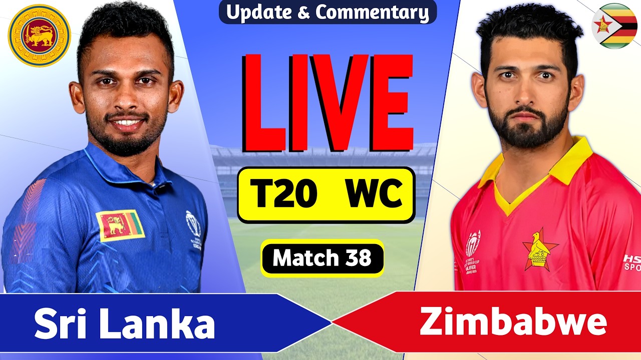 🔴 Live: SL vs ZIM Cricket Live Match Today, T20 World Cup 2026 Scores, Commentary | ZIM vs SL Live