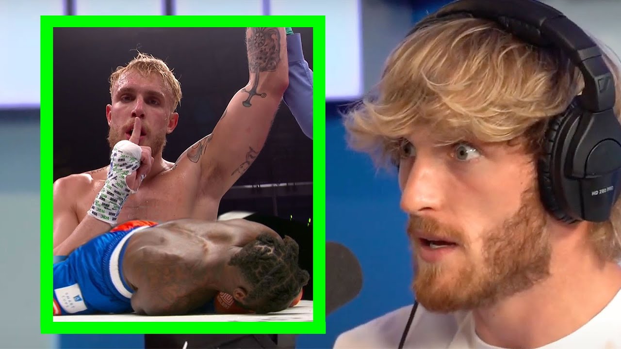 LOGAN PAUL REACTS TO JAKE'S KO ON NATE ROBINSON