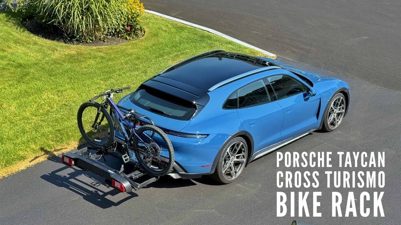 Porsche Taycan Cross Turismo bike rack installation
