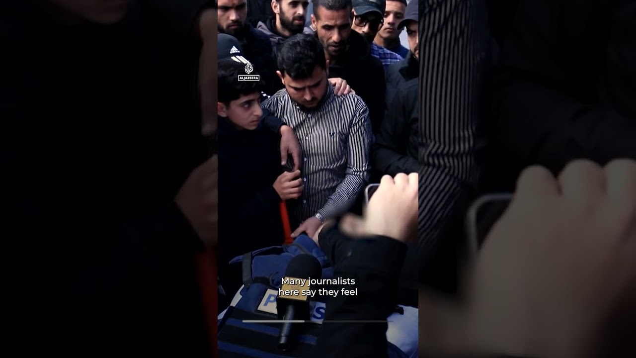Al Jazeera&rsquo;s Mohammed Wishah, killed by Israeli strike, laid to rest | AJ #shorts