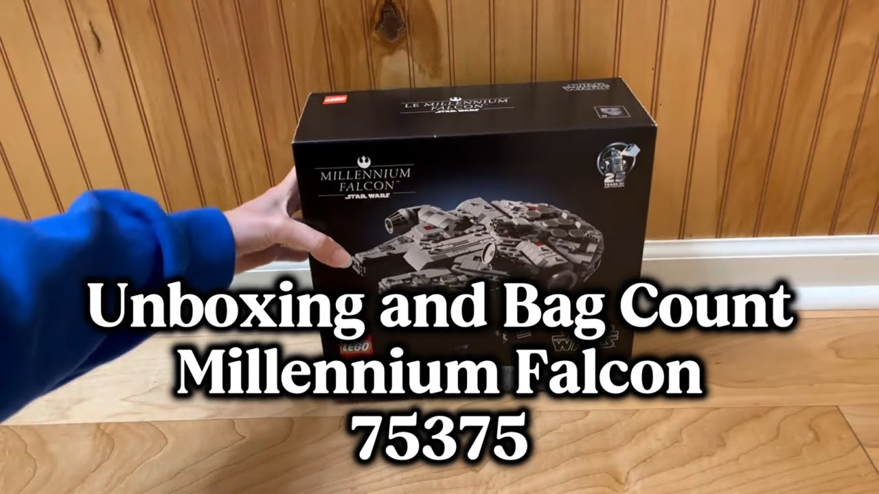 Unboxing Millennium Falcon 75375 Bag Count and Contents