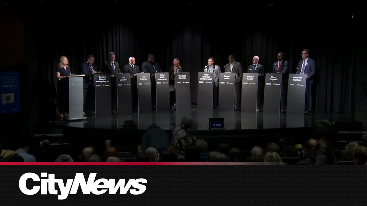 10 candidates for Edmonton mayor take one stage at Library Forum