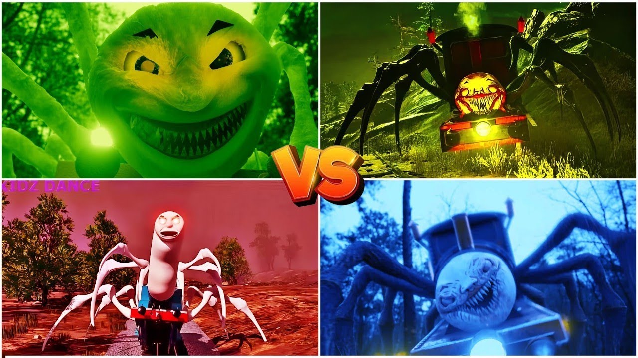 CHOO CHOO CHARLES EXE 🆚 TRAIN THOMAS EXE 🆚 CURSED THOMAS MONSTER ❄️TILES HOP