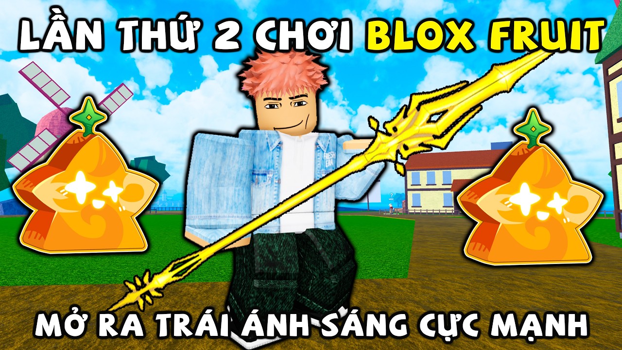 Mình đã mở ra TRÁI ÁNH SÁNG FARM CỰC NGON trong lần chơi thứ 2 của BLOX FRUIT ROBLOX