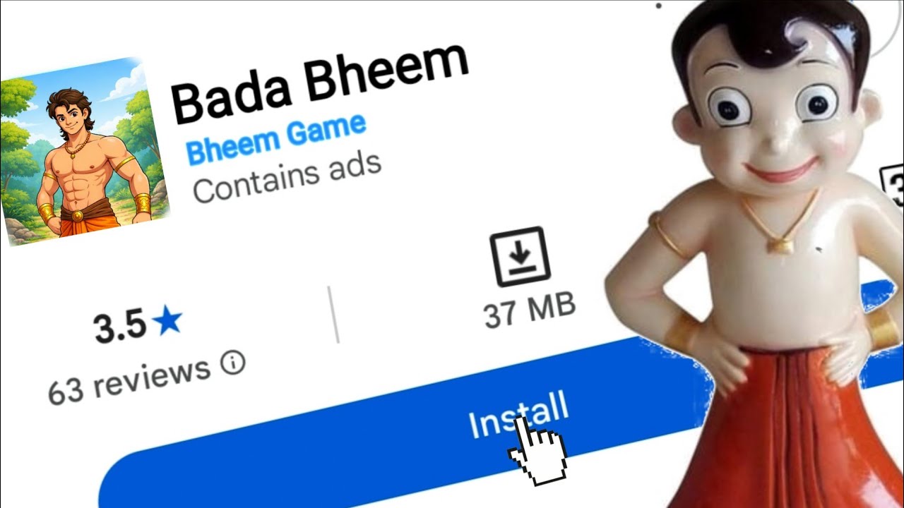 Playing Chota bheem game from Play Store 
