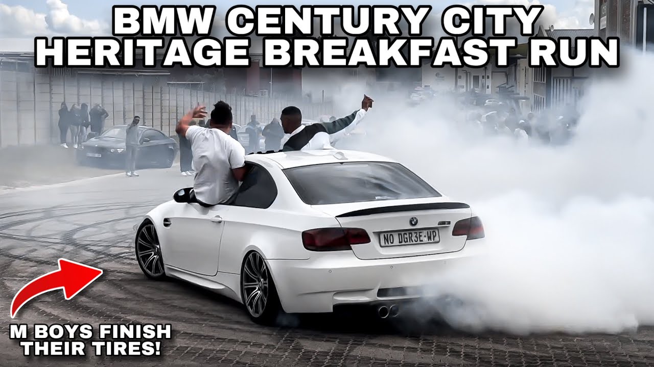 M Boys Finish Their Tires At The BMW Century City Heritage Breakfast Run 2024