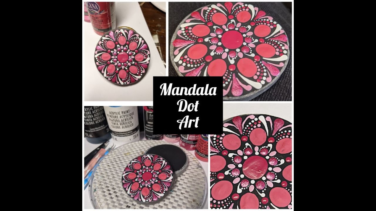 Valentine's Day Mandala Painting on Stone with a Dotting Tools ~ Miranda Pitrone Art ~ Capcouriers