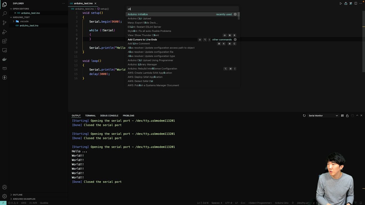 Использование Arduino в VS Code