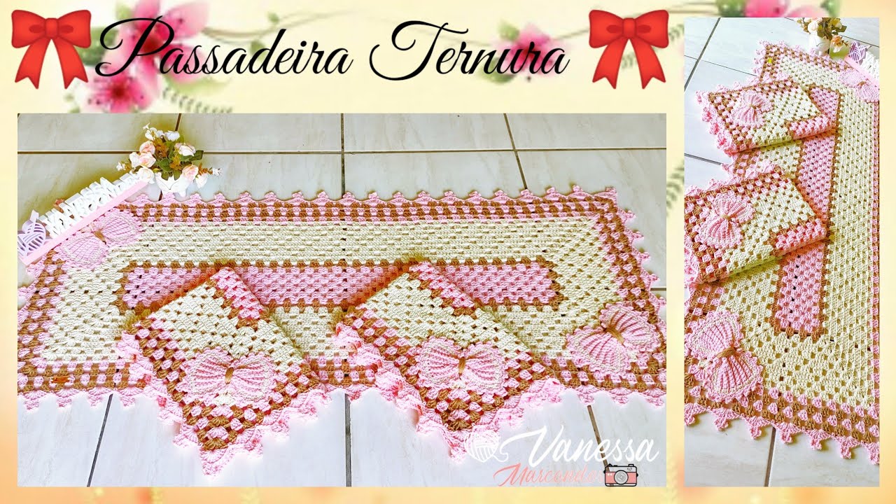 🎀Passadeira Ternura de Crochê🎀 Delicado e Econômico. Por  @Vanessa Marcondes ​