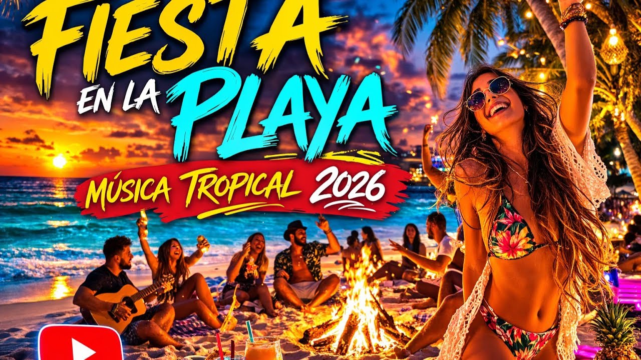 Fiesta en la Playa 🌴🔥 Música Tropical para Disfrutar el Atardecer