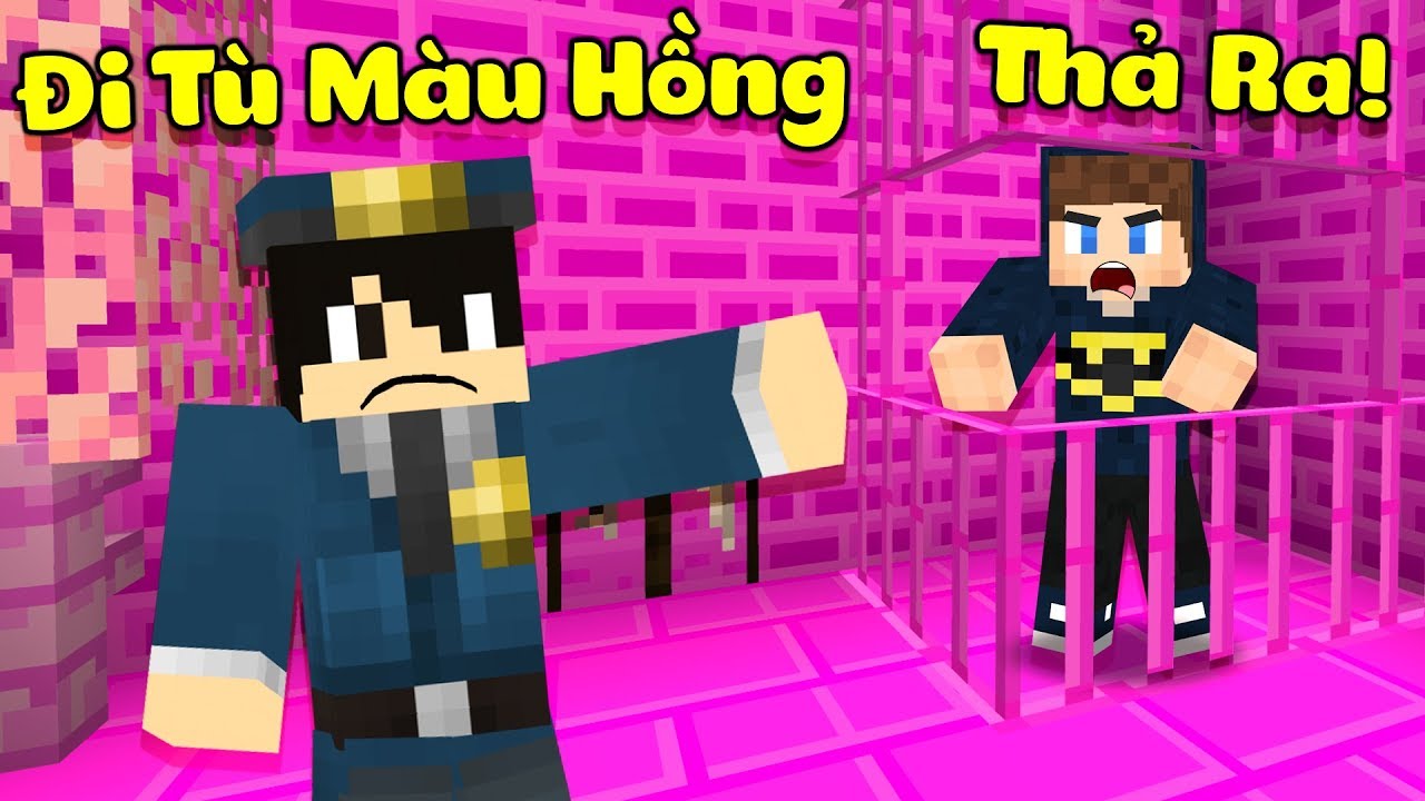 JAYGRAY THỬ THÁCH TRỐN THOÁT KHỎI NHÀ TÙ MÀU HỒNG TRONG MINECRAFT*BỊ CẢNH SÁT BẮT VÀO TÙ SIÊU KHÓ