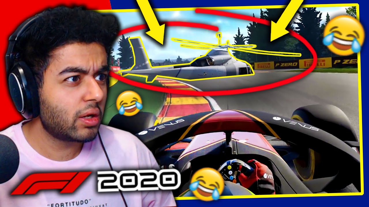HELICOPTER BLOCKS TRACK! FLYING 500m IN THE AIR! & MORE CRAZIEST GLITCHES EVER! on F1 2020 Game!