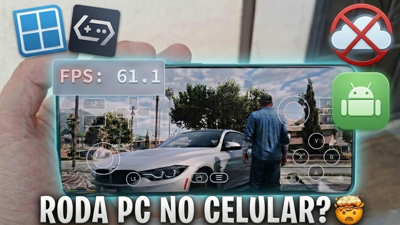 PC NO CELULAR! ESSES JOGOS JÁ RODAM NO ANDROID SEM NUVEM!! - WINLATOR & GAMEHUB EMULATOR