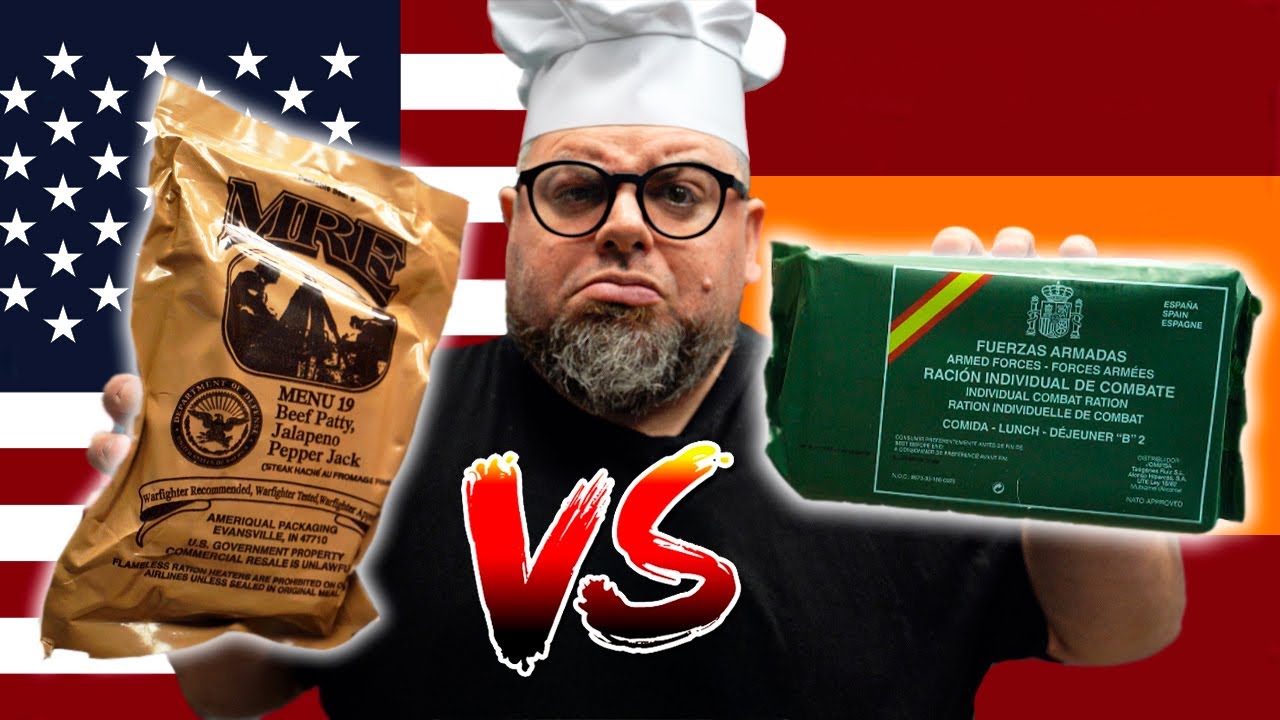 COCINERO analiza COMIDA militar - ESPAÑA VS E.E.U.U.