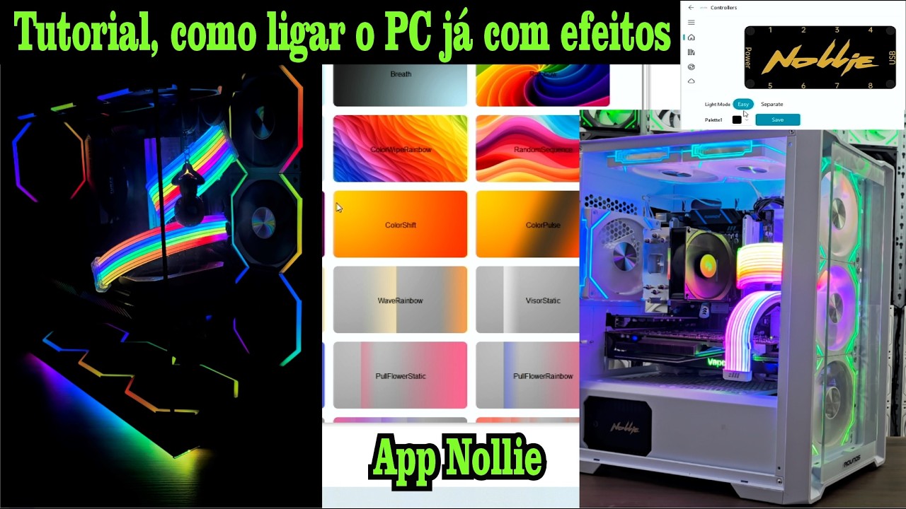 RESOLVIDO! Como Ligar o PC Já com Efeitos aRGB na Nollie