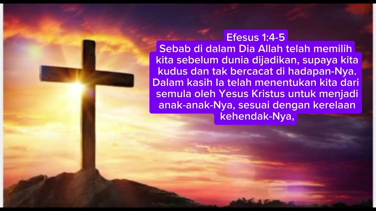 Dengar Firman Tiap Hari || Renungan Harian: Efesus 1:4-5