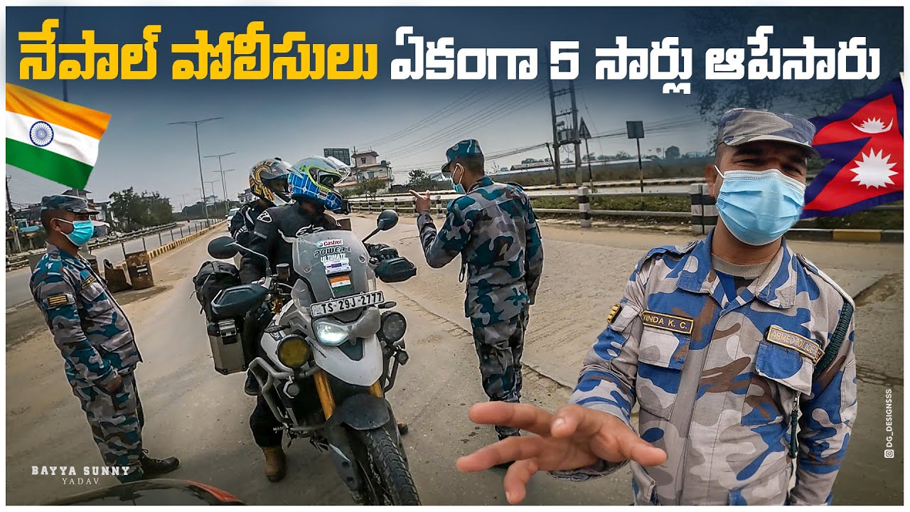Crossing India-Nepal Border On Bike | International Ride Day 9 Telugu Motovlogs | Bayya Sunny Yadav