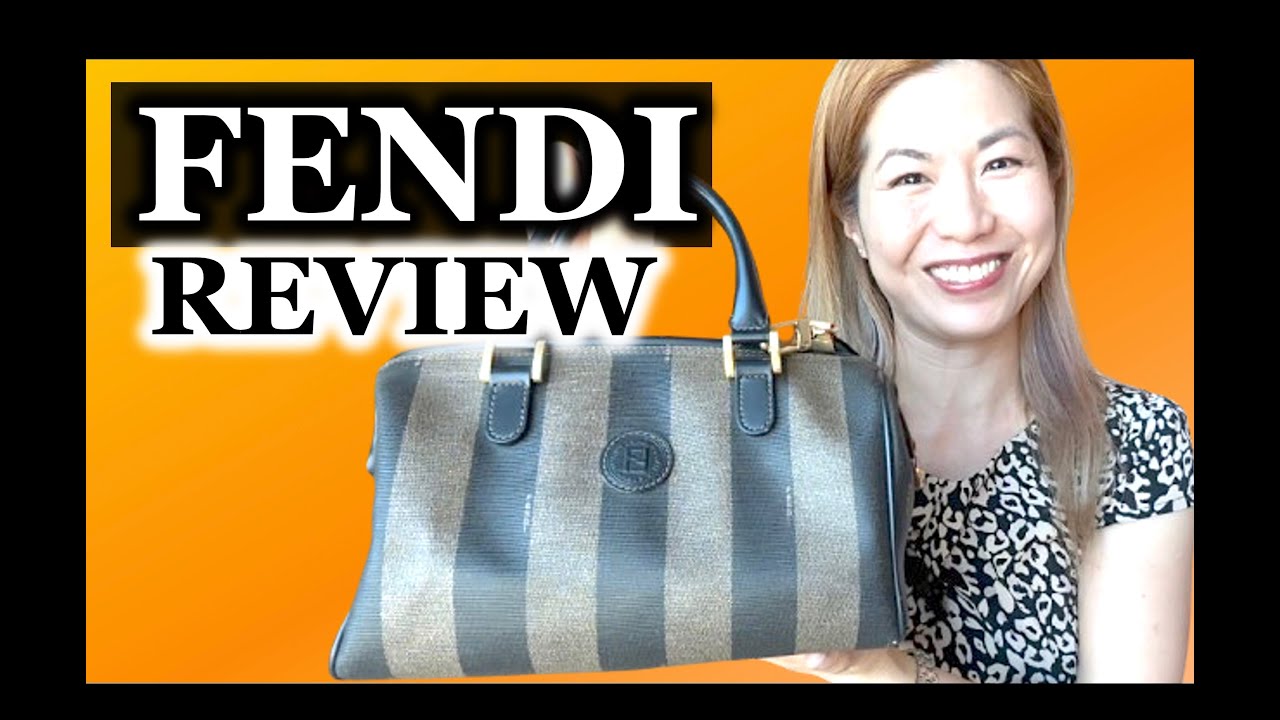 FENDI VINTAGE BOSTON BAG WITH PEQUIN CANVAS REVIEW | PROS & CONS, WHAT FITS | MS BLUE 15% OFF