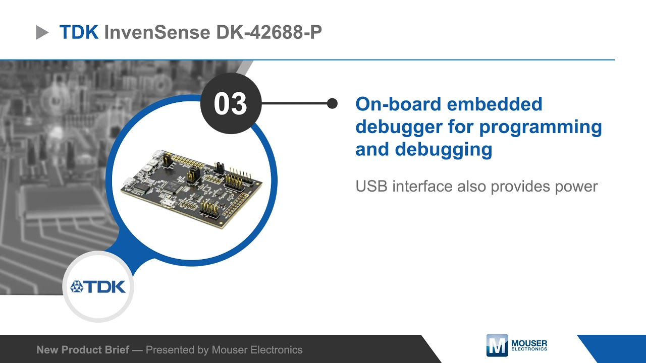 TDK InvenSense DK-42688-P Evaluation Board &mdash; New Product Brief | Mouser Electronics