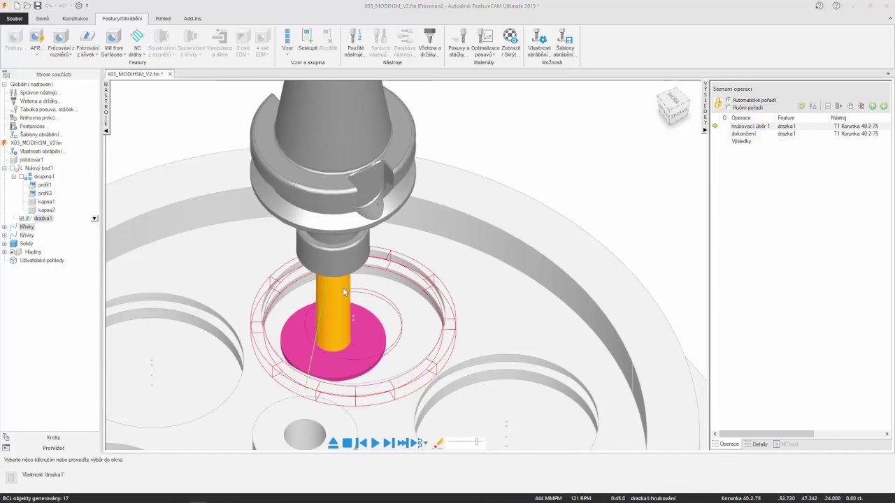 Autodesk FeatureCAM programování Kotoučových fréz