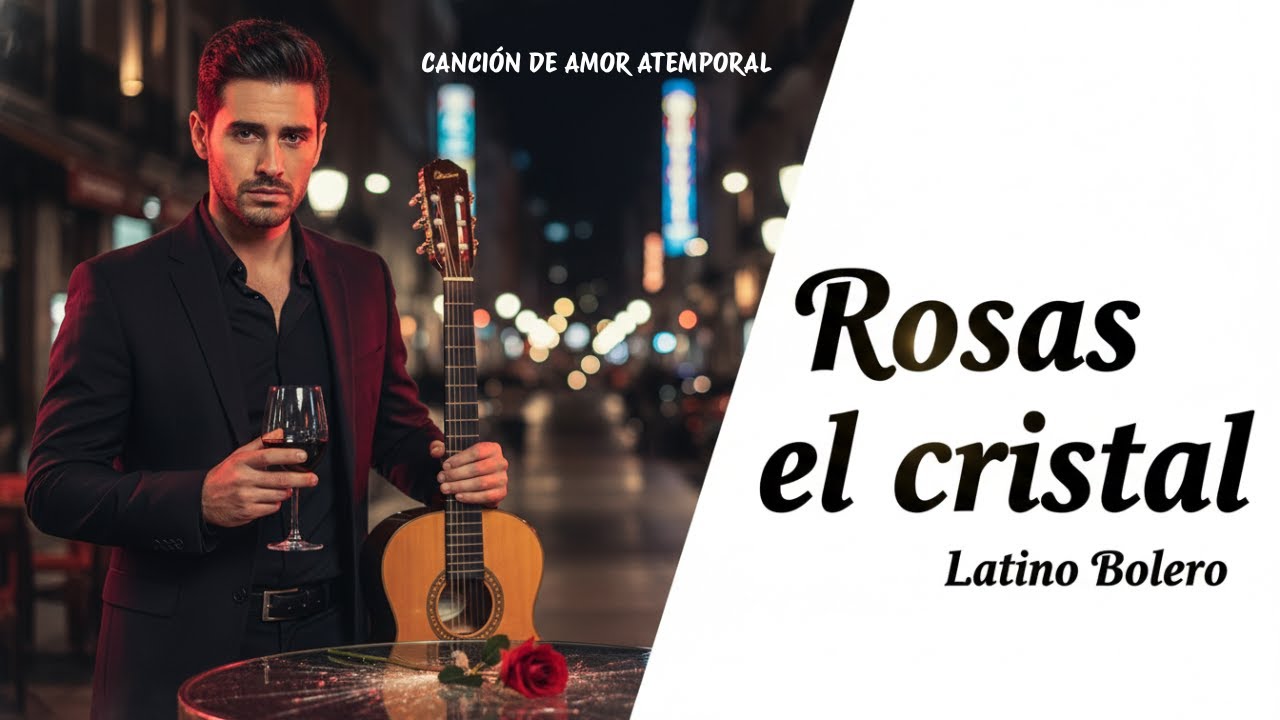 Rosas en el cristal, Bolero romántico en español, Letra completa, Latino Bolero