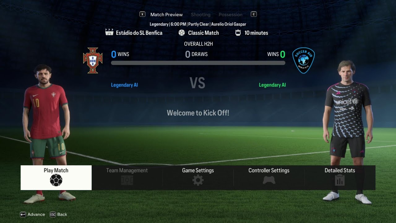 Portugal vs Soccer AID | EA SPORTS FC 24 Gameplay Simulation