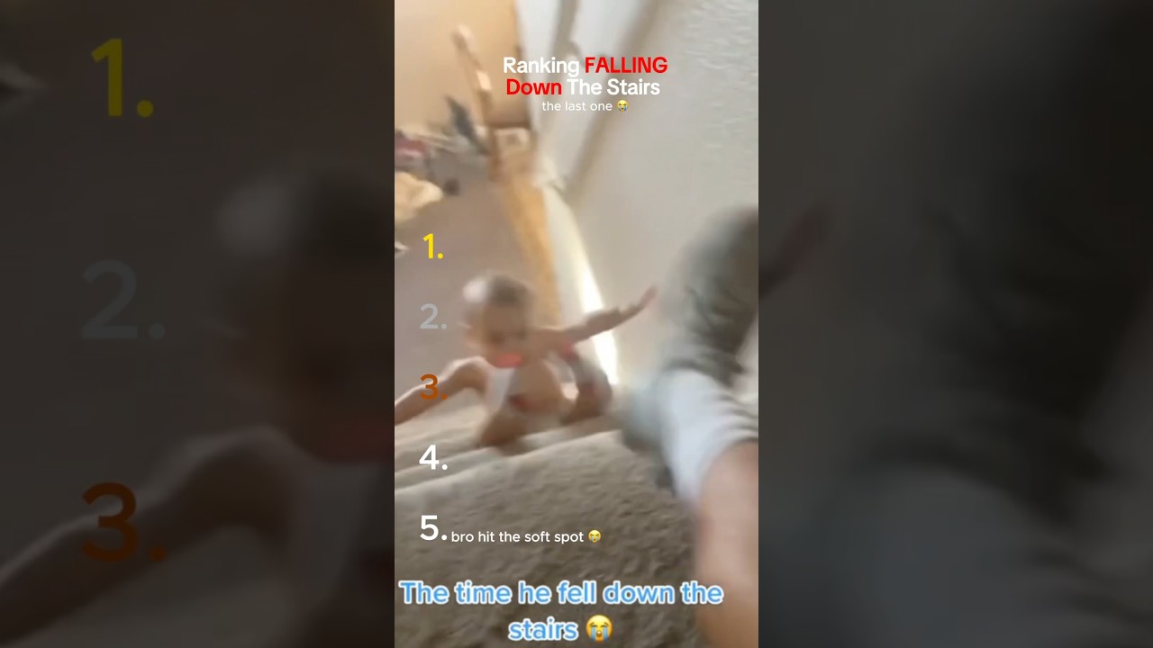 Baby falls down the stairs
