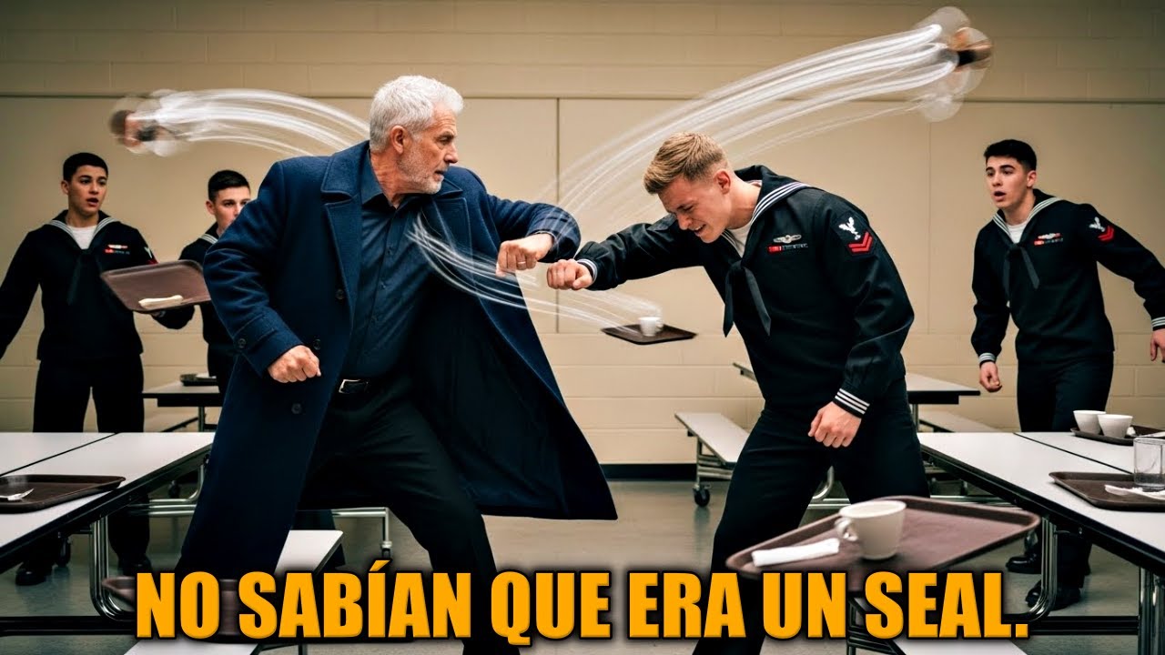 Rodearon al anciano en el comedor — 45 segundos después, descubrieron que era un Navy SEAL.