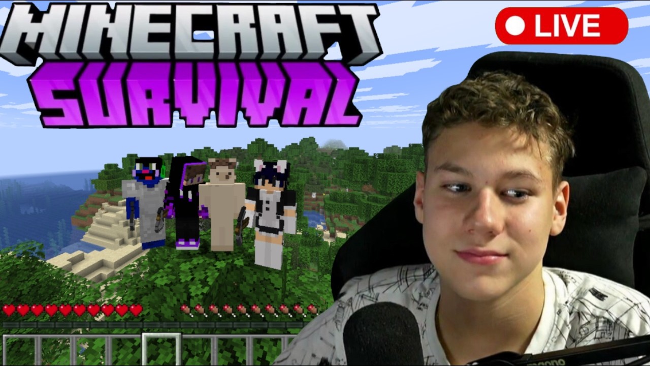 🔴Minecraft Survival LIVE a srácokkal 🔴