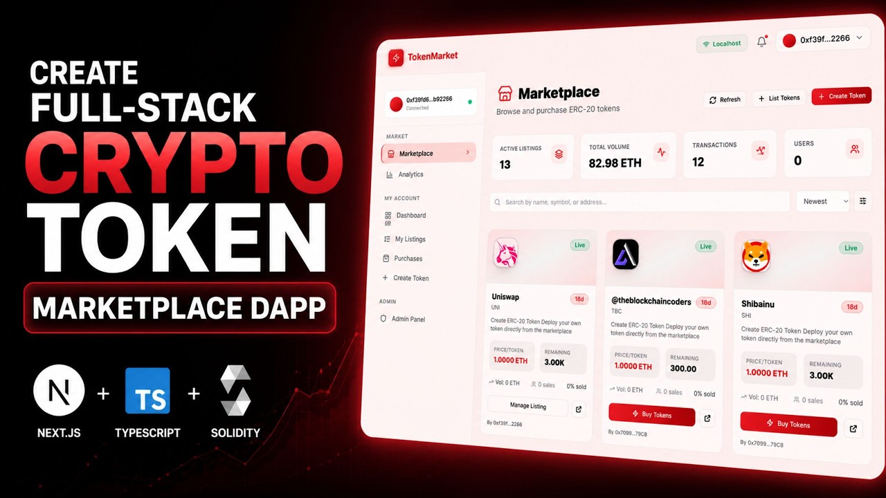 Создание DeFi-биржи токенов и маркетплейса на Solidity и Next.js | Полный курс Web3