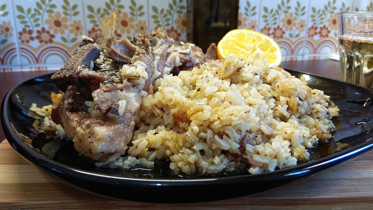 Баранина с рисом в духовке . Греческая кухня