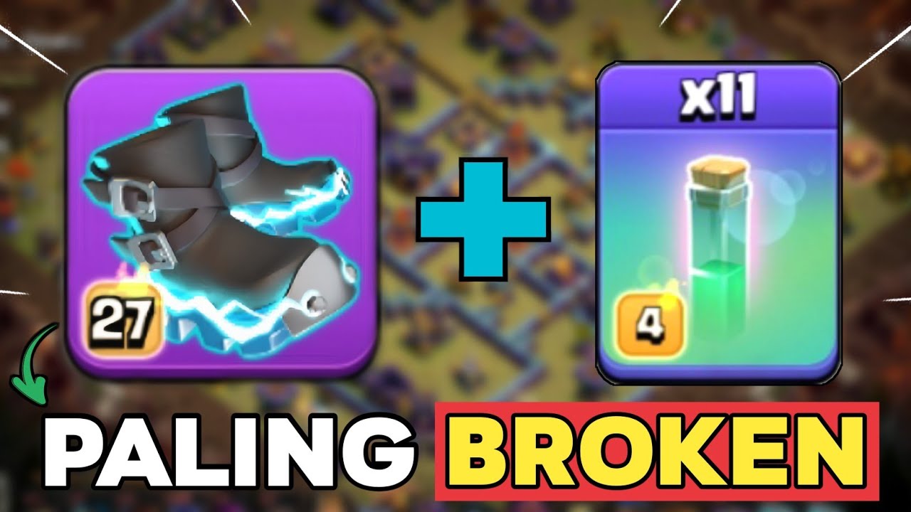 TERLALU KUAT! SEPATU BOT ELEKTRO + 11 MANTRA PENGHILANG - Clash Of Clans