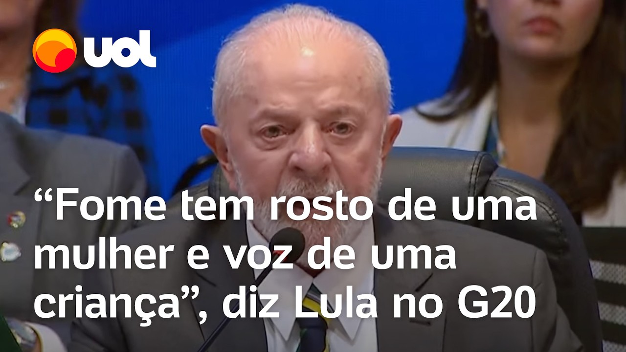 Lula no G20: 'A fome não é uma coisa natural; ela existe por decisão política. Podemos erradicá-la'