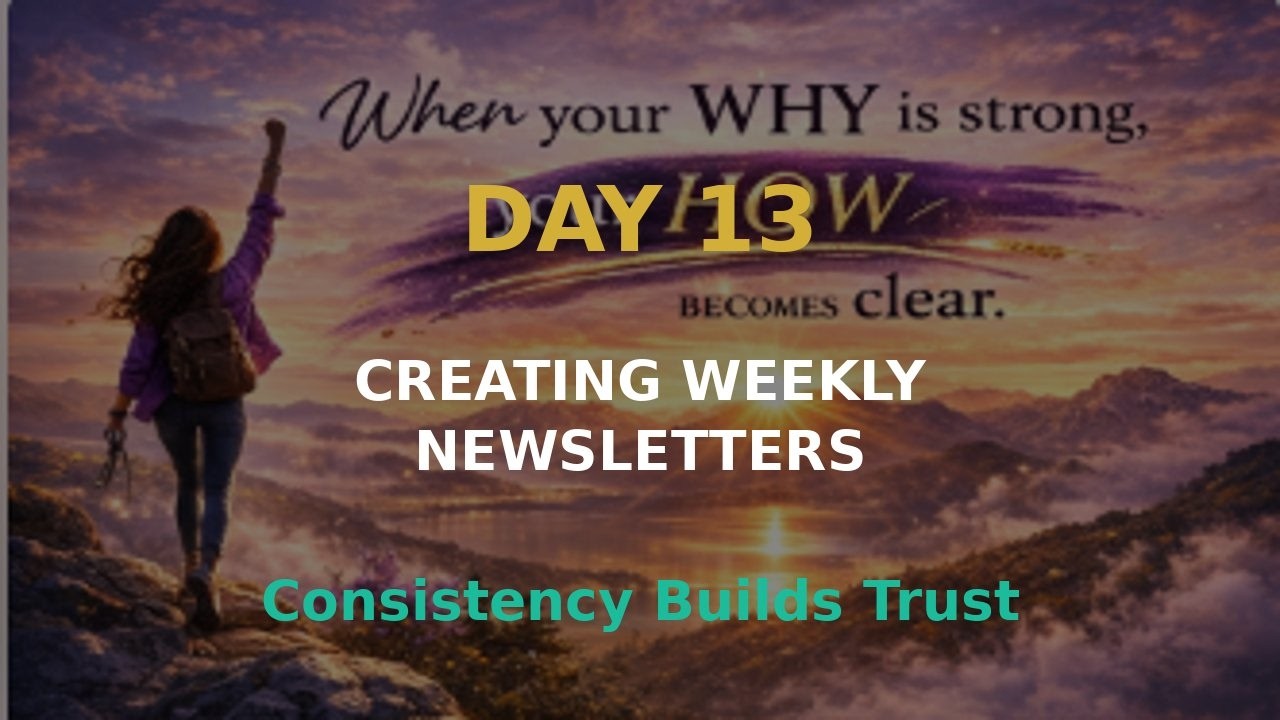 ✨ DAY 13 – Creating Weekly Newsletters ✨
