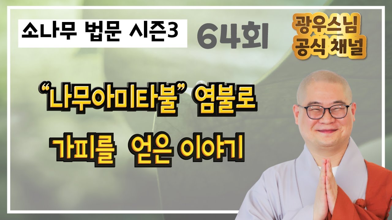 “나무아미타불” 염불로 가피를  얻은 이야기 | 광우스님 소나무법문 시즌3 64회