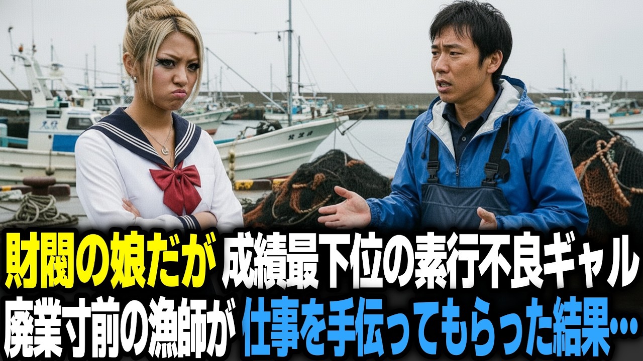 財閥の娘だが成績最下位の素行不良ギャル→廃業寸前の漁師が仕事を手伝ってもらった結果…
