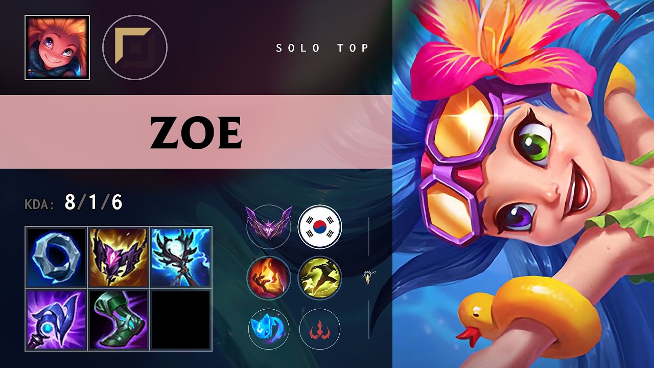 Zoe Top vs Zaahen - KR Master Patch 26.11