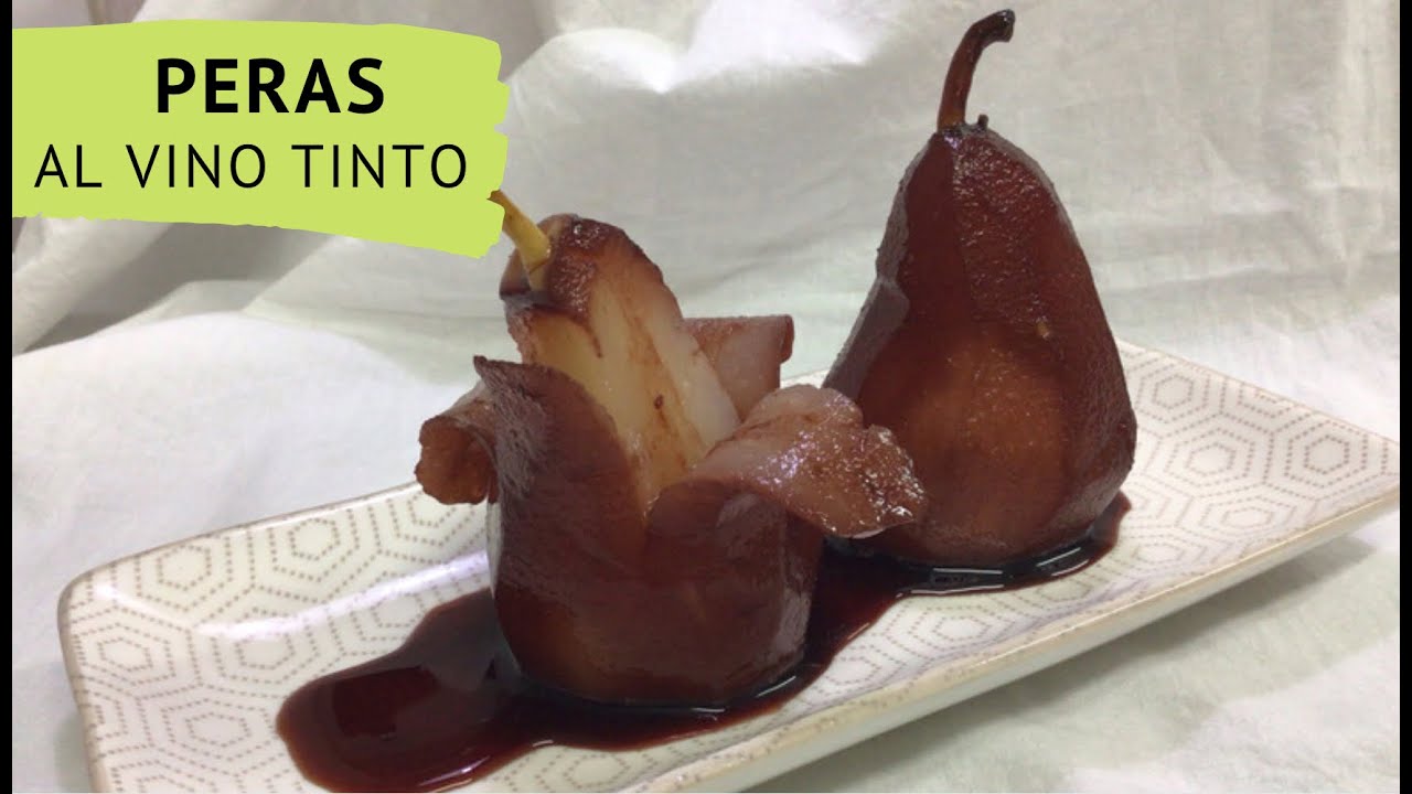 Peras al vino tinto