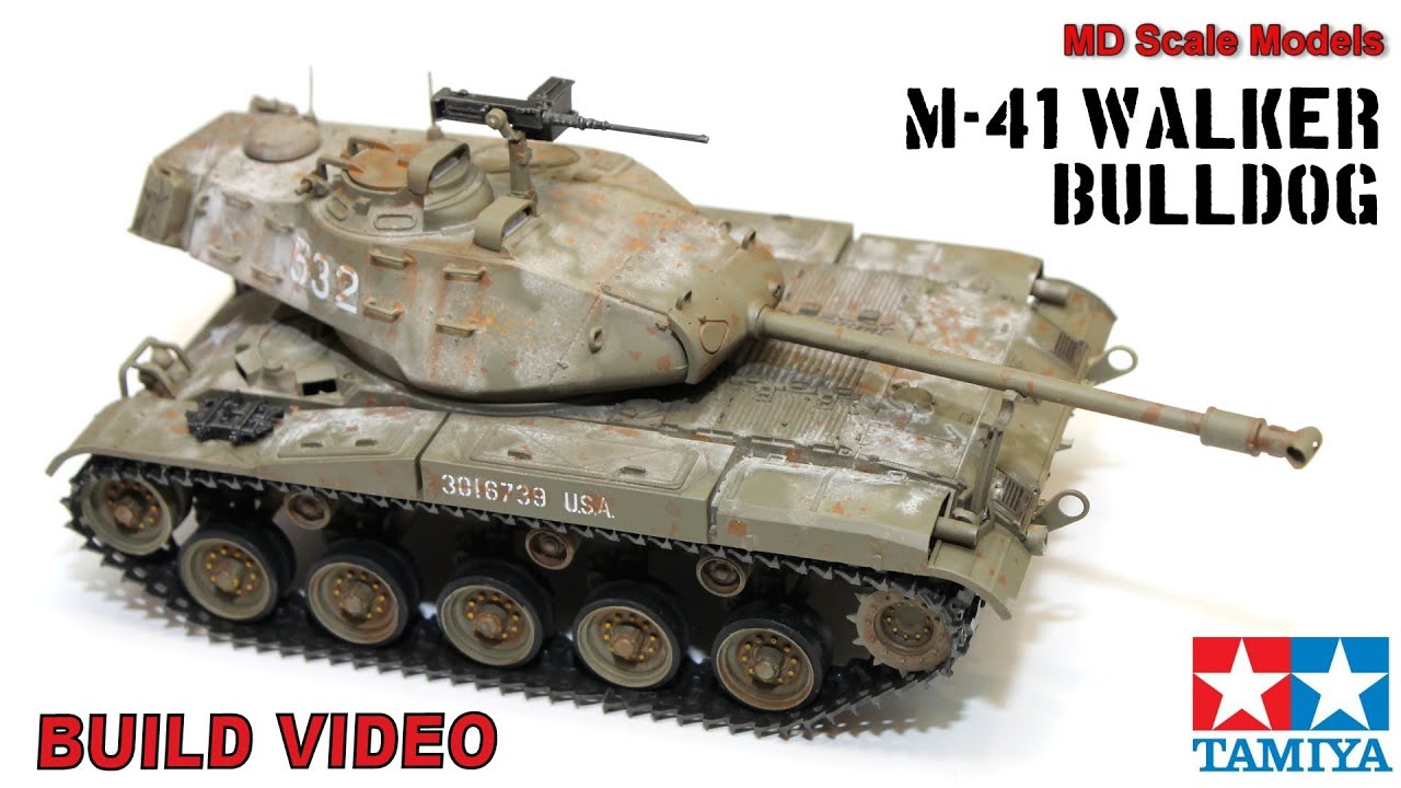 Build Video - M-41 Walker Bulldog Tank 1:35 by Tamiya