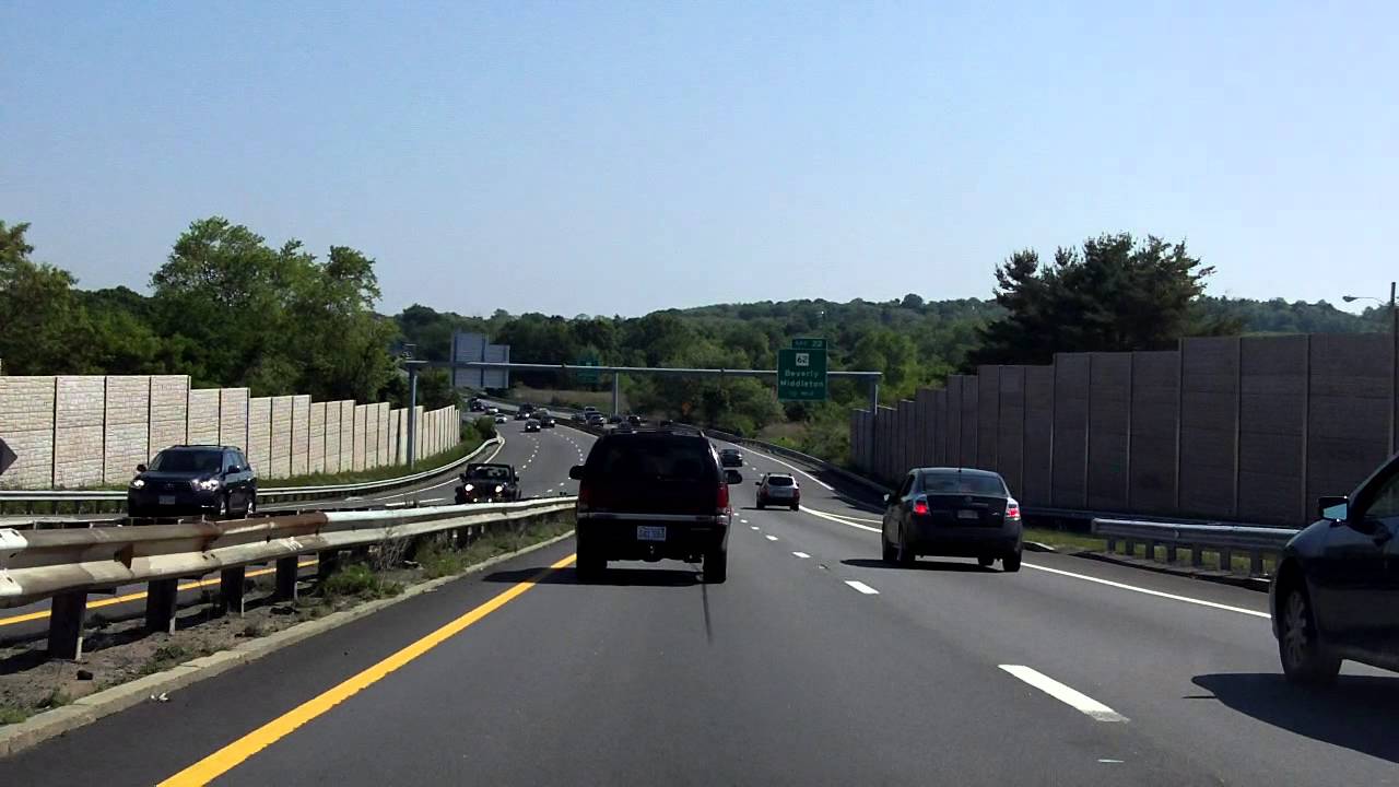 Yankee Division Highway (MA 128 Exits 29 to 19) northbound
