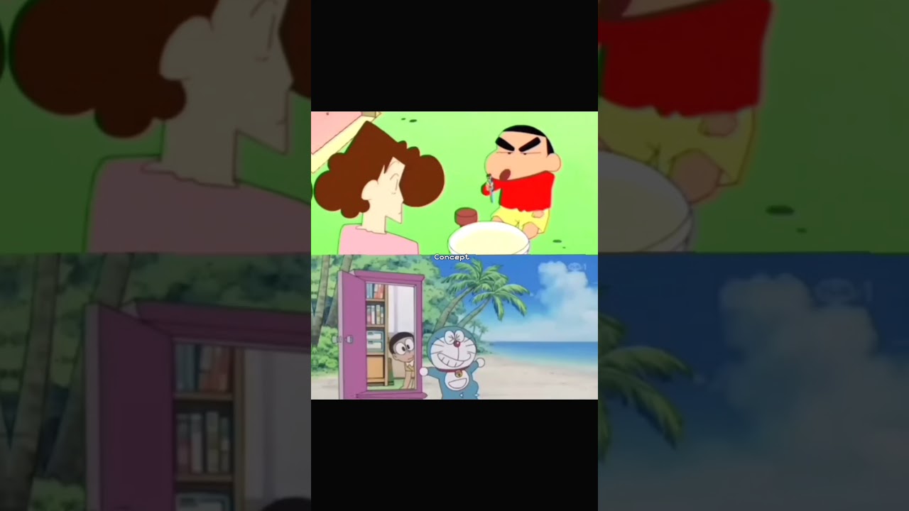 Shinchan Vs Doraemon (based on the writing) & (clear version) #vs #manga #tvseries #edit #short