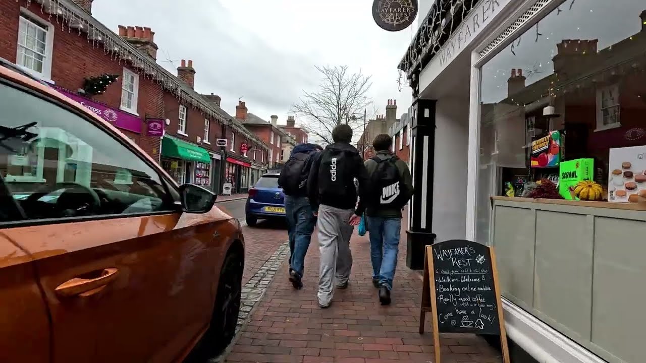 Virtual Walk - Godalming Town Centre - High Street Shops - November 2025 | kittikoko