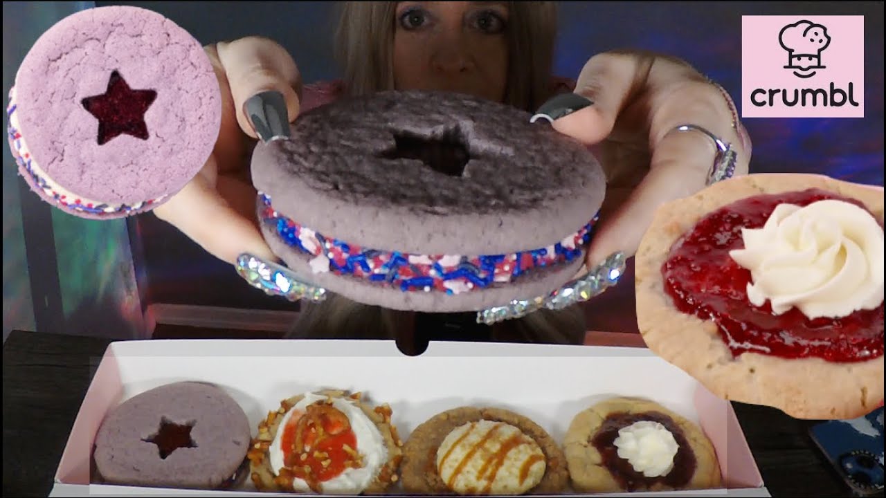 ASMR Crumbl Cookie Review | MOST EXCITING EVER | Raspberry Butter Cake, Olivia Rodrigo Cookie, etc