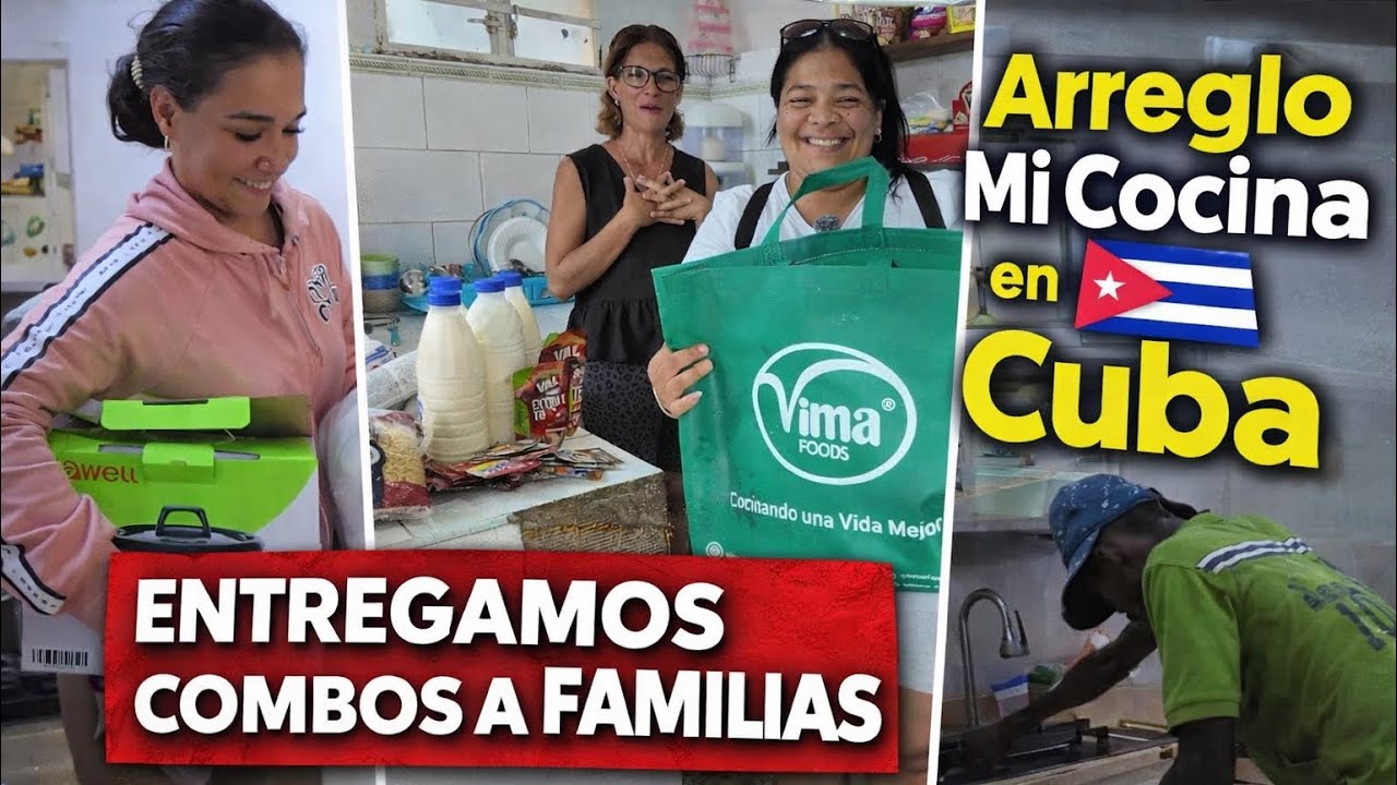Arreglo Mi Cocina en Cuba /Entregamos Dos Combos de Comida a Estas Familias en Cuba.