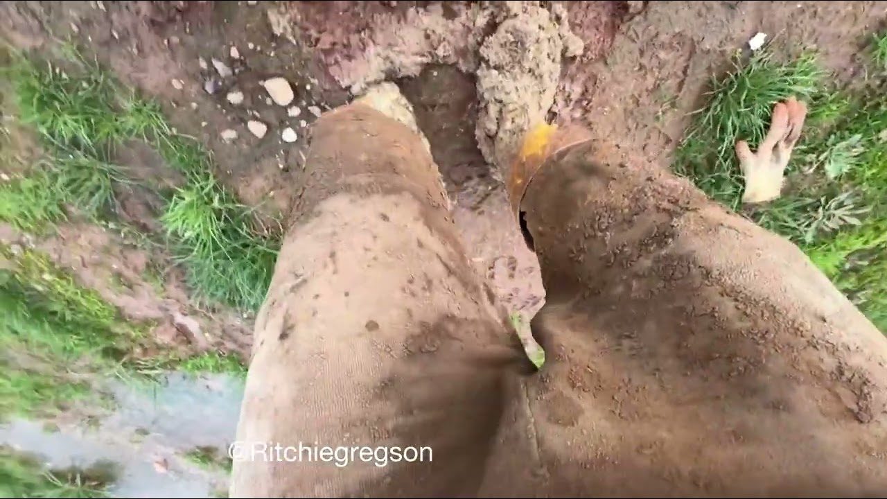 New Dunlop safety wellies at work site 